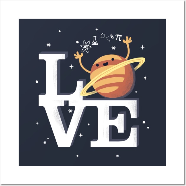 LOVE Science - Saturn Planet - Pi Number - Geeky Maths Wall Art by BlancaVidal